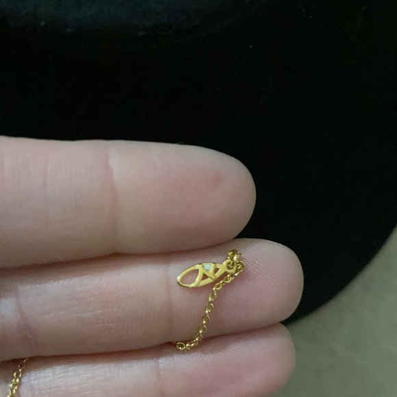 Nordstrom Goldtone CZ Horizontal Cross Necklace - Picture 6 of 6